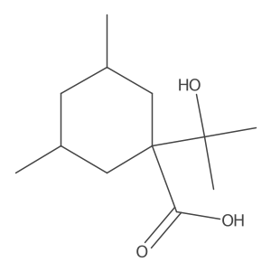 1-(2-Hydroxypropan-2-yl)-3,5-dimethylcyclohexane-1-carboxylic acid结构式