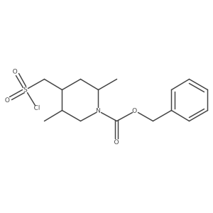 Benzyl 4-[(chlorosulfonyl)methyl]-2,5-dimethylpiperidine-1-carboxylate Structure