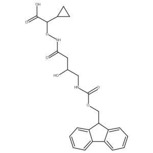 2-cyclopropyl-2-{[4-({[(9H-fluoren-9-yl)methoxy]carbonyl}amino)-3-hydroxybutanamido]oxy}acetic acid Structure