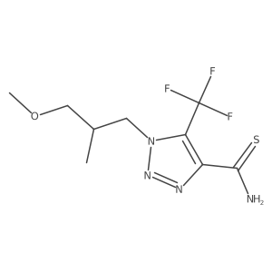 1-(3-methoxy-2-methylpropyl)-5-(trifluoromethyl)-1H-1,2,3-triazole-4-carbothioamide Structure