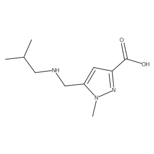1-methyl-5-{[(2-methylpropyl)amino]methyl}-1H-pyrazole-3-carboxylic acid Structure