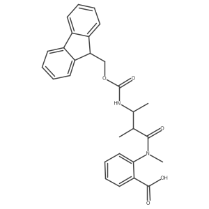 2-[3-({[(9H-fluoren-9-yl)methoxy]carbonyl}amino)-N,2-dimethylbutanamido]benzoic acid Structure