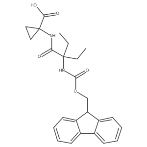 1-[2-ethyl-2-({[(9H-fluoren-9-yl)methoxy]carbonyl}amino)butanamido]cyclopropane-1-carboxylic acid Structure
