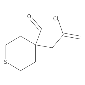 4-(2-Chloroprop-2-en-1-yl)thiane-4-carbaldehyde结构式