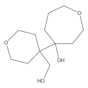 4-[4-(Hydroxymethyl)oxan-4-yl]oxepan-4-ol结构式