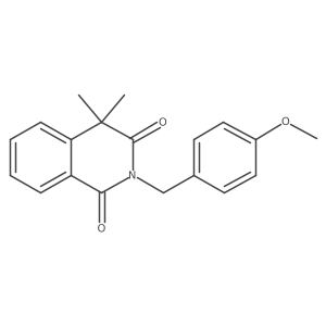2-(4-methoxybenzyl)-4,4-dimethyl-4H-isoquinoline-1,3-dione结构式