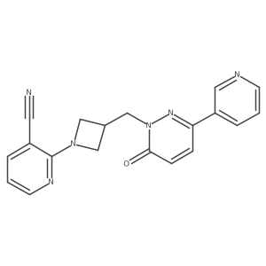 2-(3-{[6-Oxo-3-(pyridin-3-yl)-1,6-dihydropyridazin-1-yl]methyl}azetidin-1-yl)pyridine-3-carbonitrile Structure