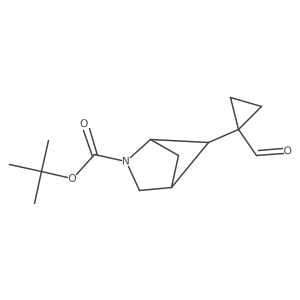 tert-butyl (1S,4R)-5-(1-formylcyclopropyl)-2-azabicyclo[2.1.1]hexane-2-carboxylate结构式