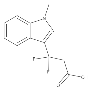 3,3-difluoro-3-(1-methyl-1H-indazol-3-yl)propanoic acid结构式