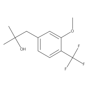 1-[3-Methoxy-4-(trifluoromethyl)phenyl]-2-methylpropan-2-ol结构式