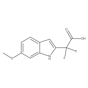 2,2-difluoro-2-(6-methoxy-1H-indol-2-yl)acetic acid Structure