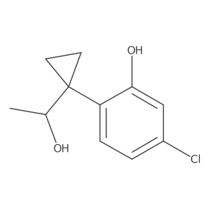 5-Chloro-2-[1-(1-hydroxyethyl)cyclopropyl]phenol结构式