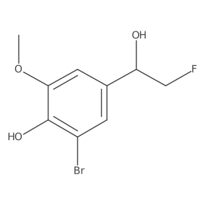 2-Bromo-4-(2-fluoro-1-hydroxyethyl)-6-methoxyphenol结构式