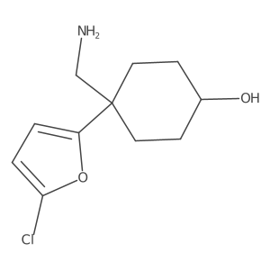 4-(Aminomethyl)-4-(5-chlorofuran-2-yl)cyclohexan-1-ol Structure