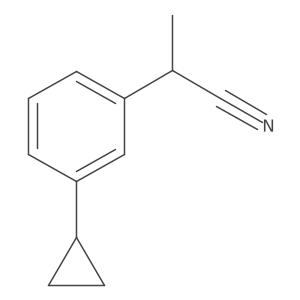 2-(3-Cyclopropylphenyl)propanenitrile Structure