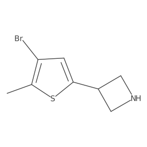 3-(4-Bromo-5-methylthiophen-2-yl)azetidine结构式
