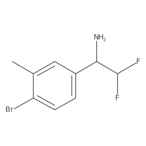 1-(4-Bromo-3-methylphenyl)-2,2-difluoroethan-1-amine结构式