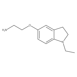2-[(1-ethyl-2,3-dihydro-1H-indol-5-yl)oxy]ethan-1-amine结构式