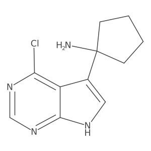 1-{4-chloro-7H-pyrrolo[2,3-d]pyrimidin-5-yl}cyclopentan-1-amine Structure