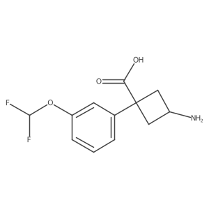 3-Amino-1-[3-(difluoromethoxy)phenyl]cyclobutane-1-carboxylic acid Structure