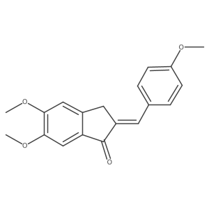 5,6-Dimethoxy-2-((4-methoxyphenyl)methylene)indan-1-one结构式
