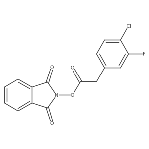 1,3-dioxo-2,3-dihydro-1H-isoindol-2-yl 2-(4-chloro-3-fluorophenyl)acetate结构式