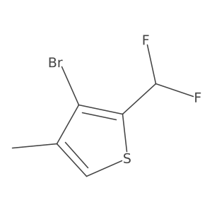 3-Bromo-2-(difluoromethyl)-4-methylthiophene结构式