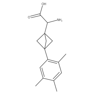 2-Amino-2-[3-(2,4,5-trimethylphenyl)-1-bicyclo[1.1.1]pentanyl]acetic acid Structure