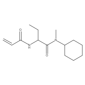 N-cyclohexyl-N-methyl-2-(prop-2-enamido)butanamide结构式