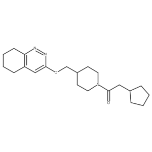 2-Cyclopentyl-1-{4-[(5,6,7,8-tetrahydrocinnolin-3-yloxy)methyl]piperidin-1-yl}ethan-1-one Structure