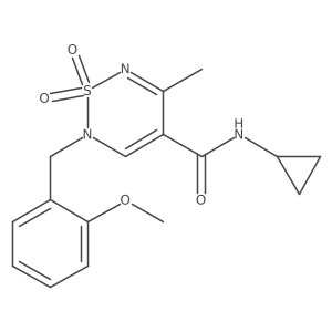 N-cyclopropyl-2-[(2-methoxyphenyl)methyl]-5-methyl-1,1-dioxo-1,2,6-thiadiazine-4-carboxamide Structure