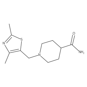 1-[(2,4-Dimethyl-1,3-thiazol-5-yl)methyl]piperidine-4-carboxamide Structure