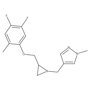4-[[2-[(4,5-Difluoro-2-methylphenoxy)methyl]aziridin-1-yl]methyl]-1-methylpyrazole Structure