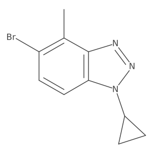 5-Bromo-1-cyclopropyl-4-methyl-1H-benzo[d][1,2,3]triazole结构式