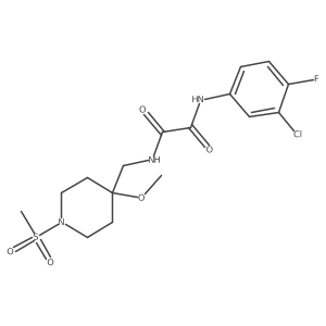 N'-(3-chloro-4-fluorophenyl)-N-[(1-methanesulfonyl-4-methoxypiperidin-4-yl)methyl]ethanediamide Structure