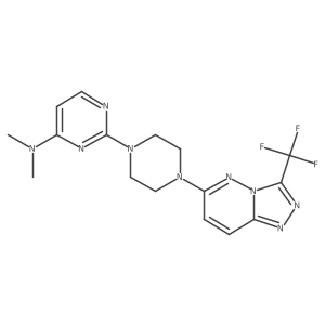N,N-dimethyl-2-{4-[3-(trifluoromethyl)-[1,2,4]triazolo[4,3-b]pyridazin-6-yl]piperazin-1-yl}pyrimidin-4-amine Structure