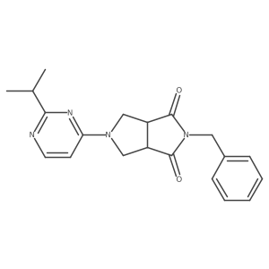 2-Benzyl-5-[2-(propan-2-yl)pyrimidin-4-yl]-octahydropyrrolo[3,4-c]pyrrole-1,3-dione Structure