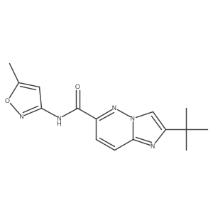 2-tert-butyl-N-(5-methyl-1,2-oxazol-3-yl)imidazo[1,2-b]pyridazine-6-carboxamide结构式