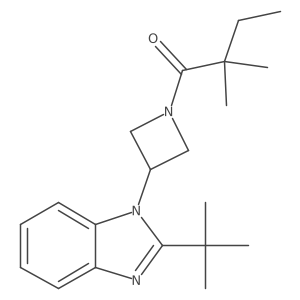 1-[3-(2-tert-butyl-1H-1,3-benzodiazol-1-yl)azetidin-1-yl]-2,2-dimethylbutan-1-one Structure