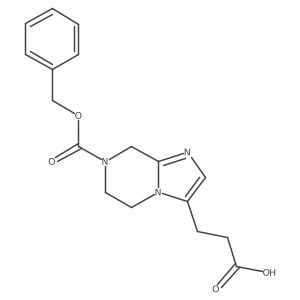 3-{7-[(benzyloxy)carbonyl]-5H,6H,7H,8H-imidazo[1,2-a]pyrazin-3-yl}propanoic acid Structure