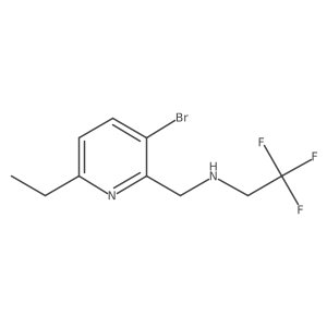 N-((3-Bromo-6-ethylpyridin-2-yl)methyl)-2,2,2-trifluoroethanamine结构式