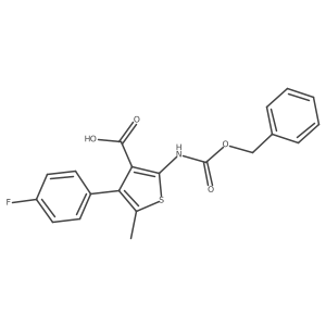 2-{[(Benzyloxy)carbonyl]amino}-4-(4-fluorophenyl)-5-methylthiophene-3-carboxylic acid结构式