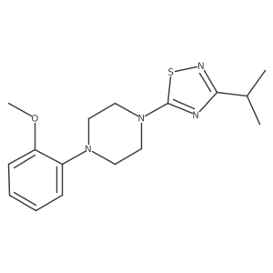 1-(2-Methoxyphenyl)-4-[3-(propan-2-yl)-1,2,4-thiadiazol-5-yl]piperazine结构式