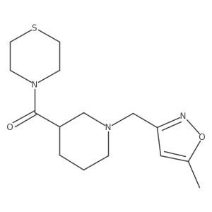 4-{1-[(5-Methyl-1,2-oxazol-3-yl)methyl]piperidine-3-carbonyl}thiomorpholine结构式