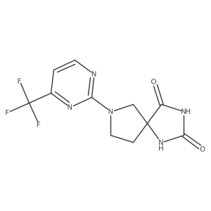 7-[4-(Trifluoromethyl)pyrimidin-2-yl]-1,3,7-triazaspiro[4.4]nonane-2,4-dione结构式