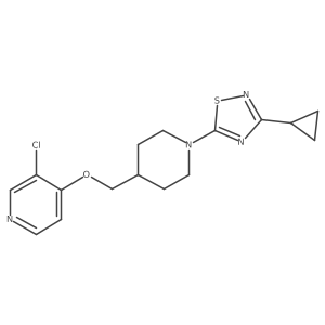 3-Chloro-4-{[1-(3-cyclopropyl-1,2,4-thiadiazol-5-yl)piperidin-4-yl]methoxy}pyridine Structure