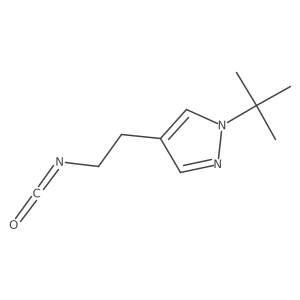 1-tert-butyl-4-(2-isocyanatoethyl)-1H-pyrazole结构式