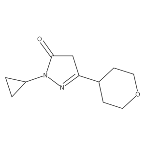 1-cyclopropyl-3-(oxan-4-yl)-4,5-dihydro-1H-pyrazol-5-one结构式