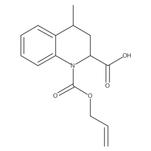 rac-(2R,4R)-4-methyl-1-[(prop-2-en-1-yloxy)carbonyl]-1,2,3,4-tetrahydroquinoline-2-carboxylic acid结构式