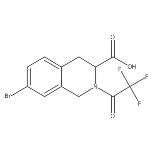 (3S)-7-bromo-2-(2,2,2-trifluoroacetyl)-1,2,3,4-tetrahydroisoquinoline-3-carboxylic acid结构式